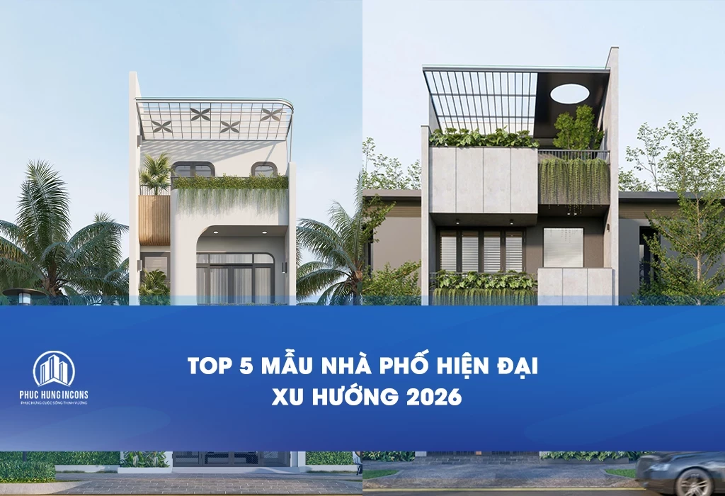 Top 5 mẫu nhà phố hiện đại tại Thanh Hóa