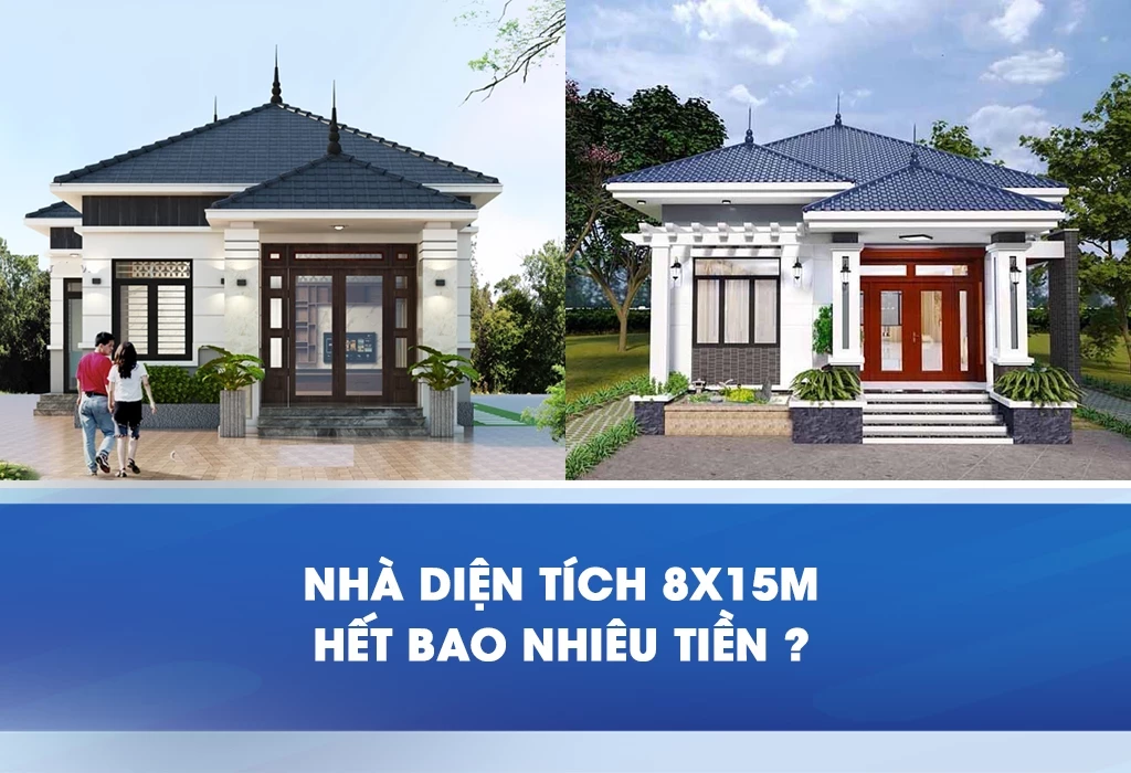 Cách tính diện tích xây dựng nhà mái Nhật 120m2